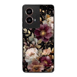 Lesklý kryt Mobiwear Glossy - Motorola Moto G85 5G - G169G Zlatavé kvítky
