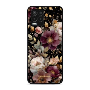 Lesklý kryt Mobiwear Glossy - Realme 8 Pro - G169G Zlatavé kvítky