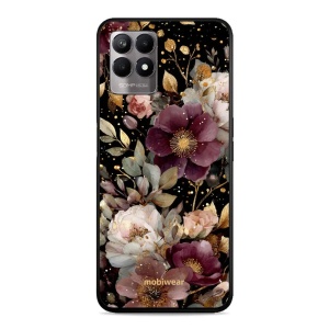 Lesklý kryt Mobiwear Glossy - Realme 8i - G169G Zlatavé kvítky