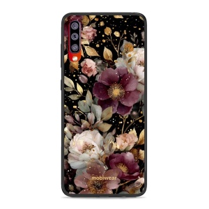 Lesklý kryt Mobiwear Glossy - Samsung Galaxy A70 - G169G Zlatavé kvítky