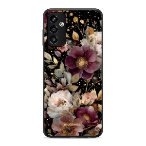 Lesklý kryt Mobiwear Glossy - Samsung Galaxy M13 - G169G Zlatavé kvítky