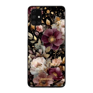 Lesklý kryt Mobiwear Glossy - Samsung Galaxy M31s - G169G Zlatavé kvítky