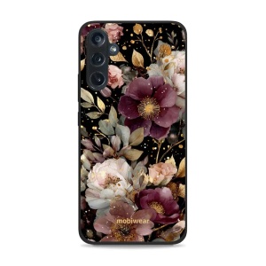 Lesklý kryt Mobiwear Glossy - Samsung Galaxy M34 5G - G169G Zlatavé kvítky
