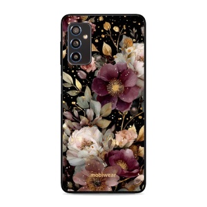 Lesklý kryt Mobiwear Glossy - Samsung Galaxy M52 5G - G169G Zlatavé kvítky