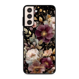 Lesklý kryt Mobiwear Glossy - Samsung Galaxy S21 Plus - G169G Zlatavé kvítky