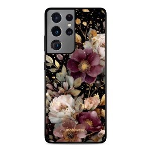 Lesklý kryt Mobiwear Glossy - Samsung Galaxy S21 Ultra - G169G Zlatavé kvítky
