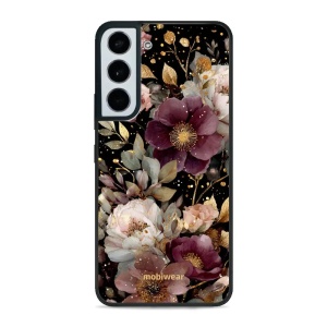 Lesklý kryt Mobiwear Glossy - Samsung Galaxy S22 - G169G Zlatavé kvítky