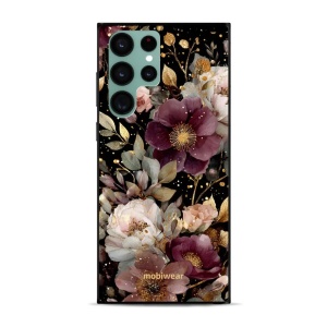 Lesklý kryt Mobiwear Glossy - Samsung Galaxy S22 Ultra - G169G Zlatavé kvítky