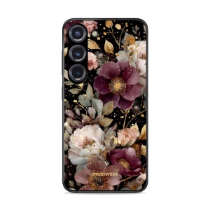 Lesklý kryt Mobiwear Glossy - Samsung Galaxy S23 - G169G Zlatavé kvítky