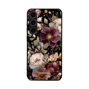 Lesklý kryt Mobiwear Glossy - Samsung Galaxy S24 - G169G Zlatavé kvítky