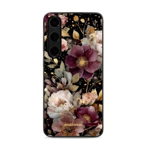 Lesklý kryt Mobiwear Glossy - Samsung Galaxy S24 FE - G169G Zlatavé kvítky