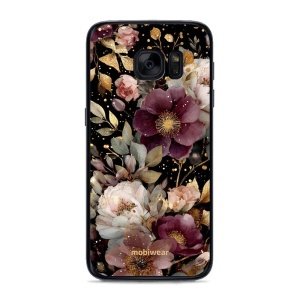 Lesklý kryt Mobiwear Glossy - Samsung Galaxy S7 - G169G Zlatavé kvítky