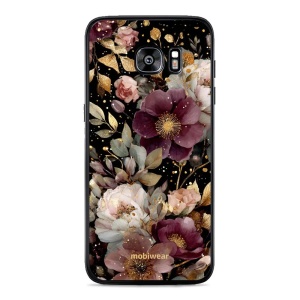 Lesklý kryt Mobiwear Glossy - Samsung Galaxy S7 Edge - G169G Zlatavé kvítky