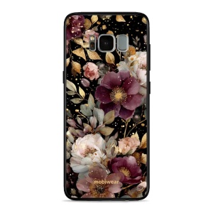 Lesklý kryt Mobiwear Glossy - Samsung Galaxy S8 - G169G Zlatavé kvítky