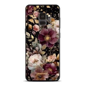 Lesklý kryt Mobiwear Glossy - Samsung Galaxy S9 - G169G Zlatavé kvítky