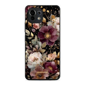 Lesklý kryt Mobiwear Glossy - Xiaomi 11 Lite 5G NE / Xiaomi Mi 11 Lite - G169G Zlatavé kvítky