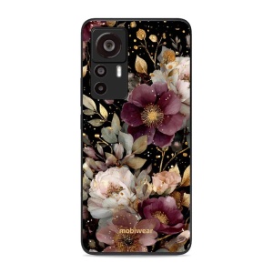Lesklý kryt Mobiwear Glossy - Xiaomi 12T / 12T Pro - G169G Zlatavé kvítky