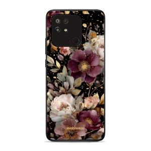 Lesklý kryt Mobiwear Glossy - Xiaomi POCO C40 - G169G Zlatavé kvítky
