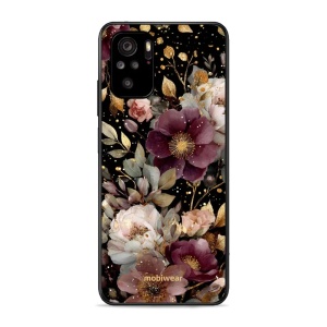 Lesklý kryt Mobiwear Glossy - Xiaomi POCO M5s - G169G Zlatavé kvítky