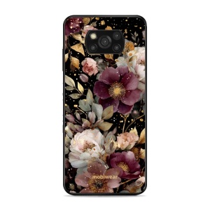 Lesklý kryt Mobiwear Glossy - Xiaomi Poco X3 NFC / Poco X3 Pro - G169G Zlatavé kvítky