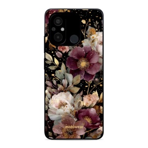 Lesklý kryt Mobiwear Glossy - Xiaomi Redmi 12C - G169G Zlatavé kvítky