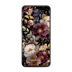 Lesklý kryt Mobiwear Glossy - Xiaomi Redmi 9 - G169G Zlatavé kvítky