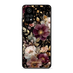 Lesklý kryt Mobiwear Glossy - Xiaomi Redmi Note 11 / 11S - G169G Zlatavé kvítky