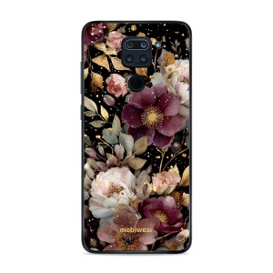 Lesklý kryt Mobiwear Glossy - Xiaomi Redmi Note 9 - G169G Zlatavé kvítky