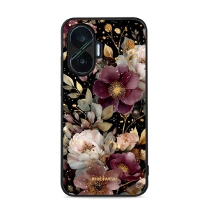 Lesklý kryt Mobiwear Glossy - Xiaomi POCO F7 - G169G Zlatavé kvítky