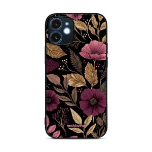 Lesklý kryt Mobiwear Glossy - Apple iPhone 12 - G170G Fialová kvítka