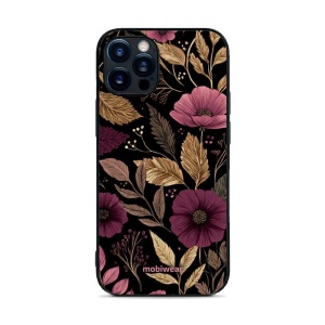 Lesklý kryt Mobiwear Glossy - Apple iPhone 12 Pro - G170G Fialová kvítka