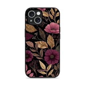 Lesklý kryt Mobiwear Glossy - Apple iPhone 15 - G170G Fialová kvítka