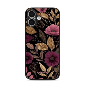Lesklý kryt Mobiwear Glossy - Apple iPhone 16 - G170G Fialová kvítka