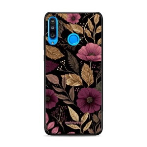 Lesklý kryt Mobiwear Glossy - Huawei P30 Lite - G170G Fialová kvítka