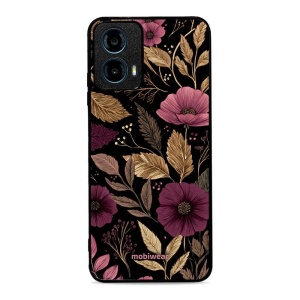 Lesklý kryt Mobiwear Glossy - Motorola Moto G34 5G - G170G Fialová kvítka