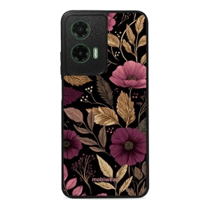 Lesklý kryt Mobiwear Glossy - Motorola Moto G35 5G - G170G Fialová kvítka