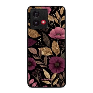 Lesklý kryt Mobiwear Glossy - Motorola Moto G84 - G170G Fialová kvítka