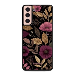 Lesklý kryt Mobiwear Glossy - Samsung Galaxy S21 - G170G Fialová kvítka - VÝPRODEJ