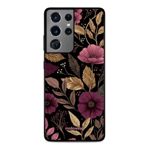 Lesklý kryt Mobiwear Glossy - Samsung Galaxy S21 Ultra - G170G Fialová kvítka