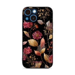 Lesklý kryt Mobiwear Glossy - Apple iPhone 13 mini - G171G Zlatavé lístky a květy