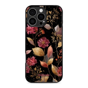 Lesklý kryt Mobiwear Glossy - Apple iPhone 16 Pro Max - G171G Zlatavé lístky a květy
