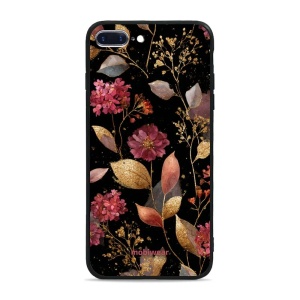 Lesklý kryt Mobiwear Glossy - Apple iPhone 7 Plus / 8 Plus - G171G Zlatavé lístky a květy