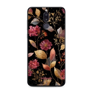 Lesklý kryt Mobiwear Glossy - Huawei Mate 10 Lite - G171G Zlatavé lístky a květy