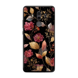 Lesklý kryt Mobiwear Glossy - Huawei Mate 10 Pro - G171G Zlatavé lístky a květy