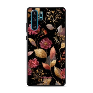 Lesklý kryt Mobiwear Glossy - Huawei P30 Pro - G171G Zlatavé lístky a květy