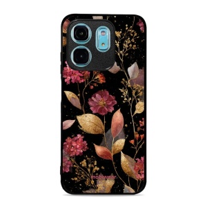 Lesklý kryt Mobiwear Glossy - Infinix HOT 50i - G171G Zlatavé lístky a květy