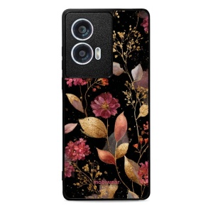Lesklý kryt Mobiwear Glossy - Motorola Edge 50 Fusion - G171G Zlatavé lístky a květy