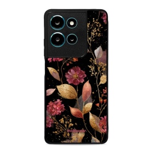 Lesklý kryt Mobiwear Glossy - Motorola Moto G75 5G - G171G Zlatavé lístky a květy