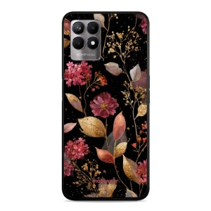 Lesklý kryt Mobiwear Glossy - Realme 8i - G171G Zlatavé lístky a květy