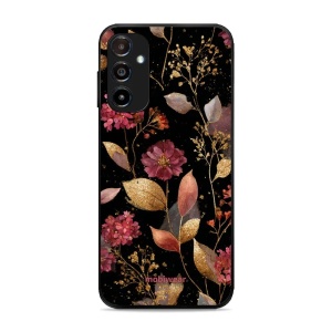 Lesklý kryt Mobiwear Glossy - Samsung Galaxy A14 / A14 5G - G171G Zlatavé lístky a květy
